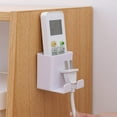 thumbnail image 6 of Cell Phone Stand For Wall Mounted, Abs Plastic Material Remote Control Holder With Hook And Charging Rack, Universal Mount Multipurpose Organizer (3 Pieces), 6 of 7