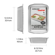 Handi-Foil 13 x 9 Aluminum Super King Cake Pan with Lid