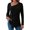 Black, variant on SNKSDGM Womens Long Sleeve Tops Casual Petite Long Sleeve Shirt Women Cropped Women's Loose Buttoned Asymmetrical Long Sleeve Irregular Hem Tunic Top S