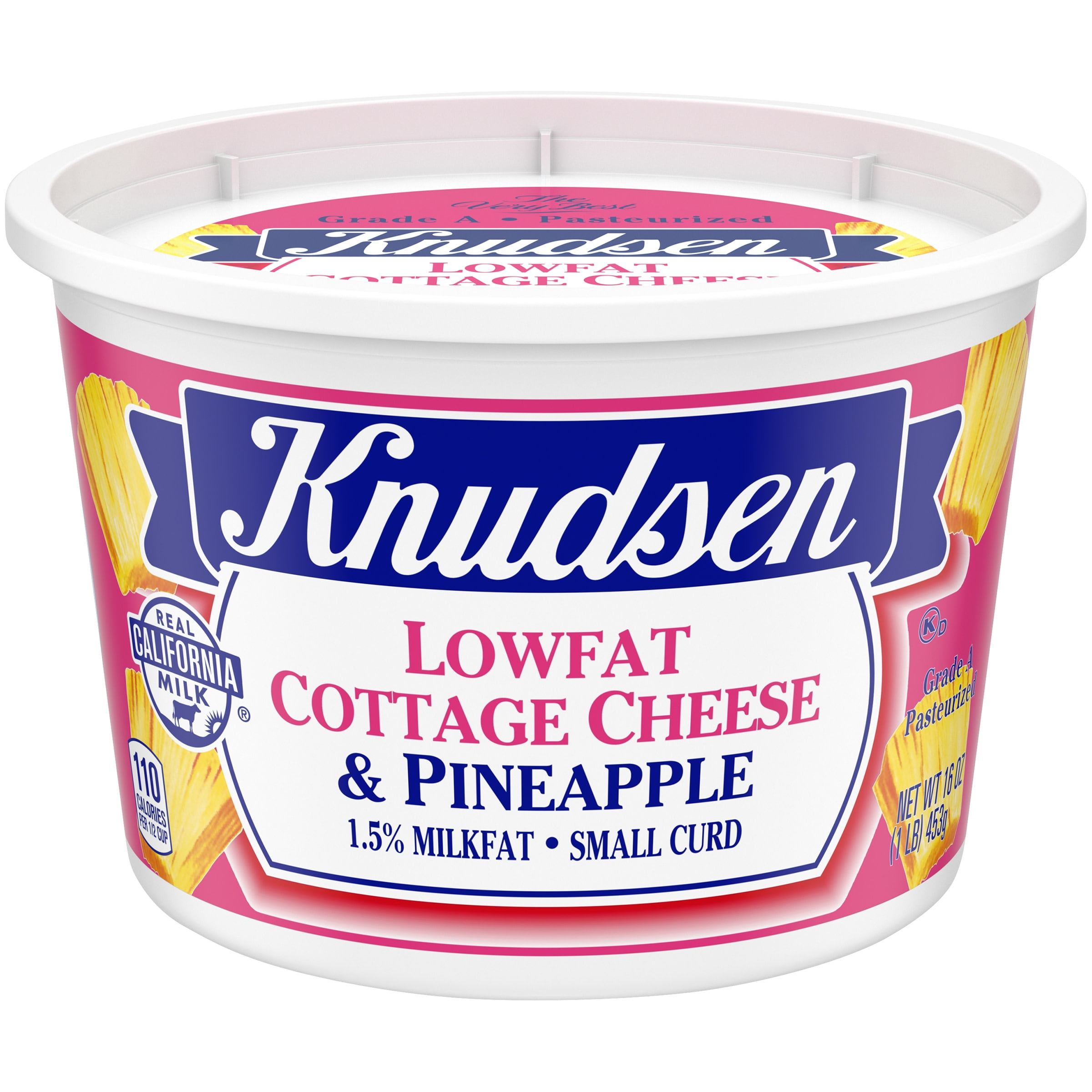 Knudsen Lowfat Small Curd Cottage Cheese & Pineapple with 1.5 Milkfat