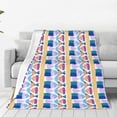 thumbnail image 3 of Colorful Fish Swimming Pattern Throw Blanket, Super Soft Anti-Pilling Flannel Bed Blankets, 60"x50", 3 of 8