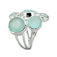 thumbnail image 3 of YoTreasure Aqua Chalcedony Blue Topaz 925 Sterling Silver Multi Gemstone Ring, 3 of 8