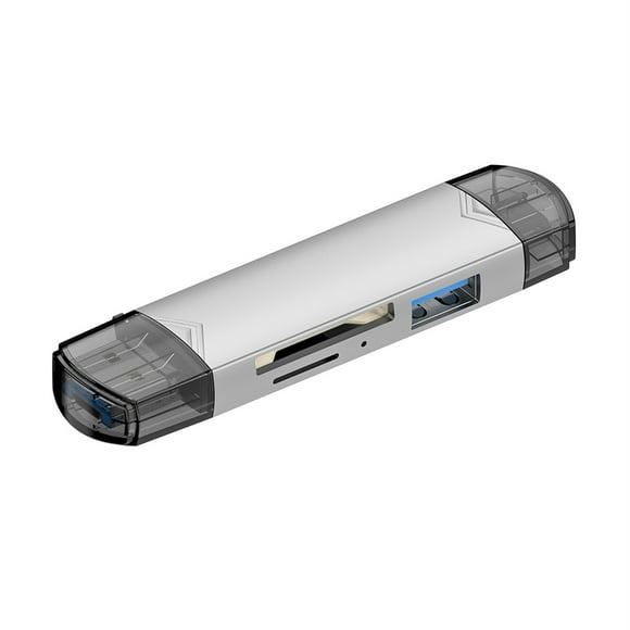 relayinert Alloy Quick Transfer Speed Micro S-D Card Reader For Portable And Large Capacity Easy To High Speed Silver