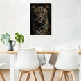 thumbnail image 3 of Luxury Leopard With Diamond Necklace Framed Canvas Wall Art - Glam Animal Decor For Living Room Bedroom Office, High-Definition Print, Easy To Hang 8*12inch(20*30cm), 3 of 6