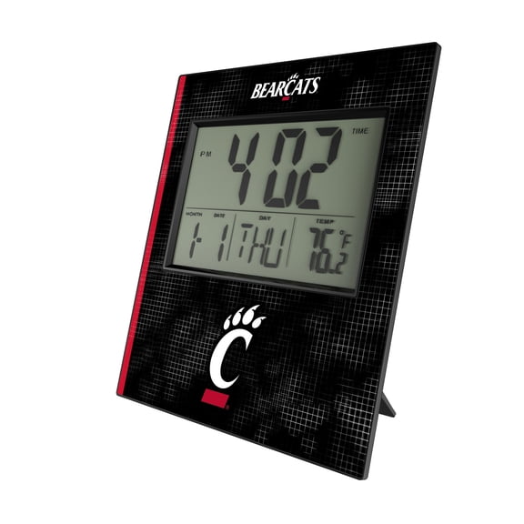 Keyscaper Cincinnati Bearcats Cross Hatch Digital Desk Clock