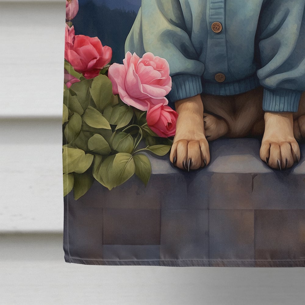 Shar Pei Two Hearts House Flag 28 in x 40 in