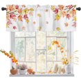 thumbnail image 1 of Thanksgiving Valance, Maple Leaves Valances for Windows, Kitchen Valances for Window, Fall Kitchen Curtains 54x18, Short Curtains Rod Pocket Bathroom Curtains Window, Kitchen Window Curtains, 1 of 5
