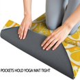 thumbnail image 3 of Yellow Lemon Fruit Slices Orange Pattern Hot Yoga Mat Towel Non Slip for Hot Yoga - Quick-Drying Yoga Mat Cover with 4 Corner Pockets with Travel Bag - Hot Yoga Towel Non Slip 74"x26", 3 of 6