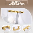 thumbnail image 6 of Simple Towel Hook Rack Brushed Gold, SUS304 Stainless Steel Bathroom Hook Rail 5 Hooks, Utility Kitchen Towel Holder, Wall Mount, 6 of 9