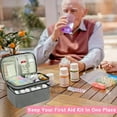 thumbnail image 6 of KCGYNP Medication Organizer Bag 11.02x7.09in,Double Layer First Aid Kit Portable for Emergency, 6 of 8