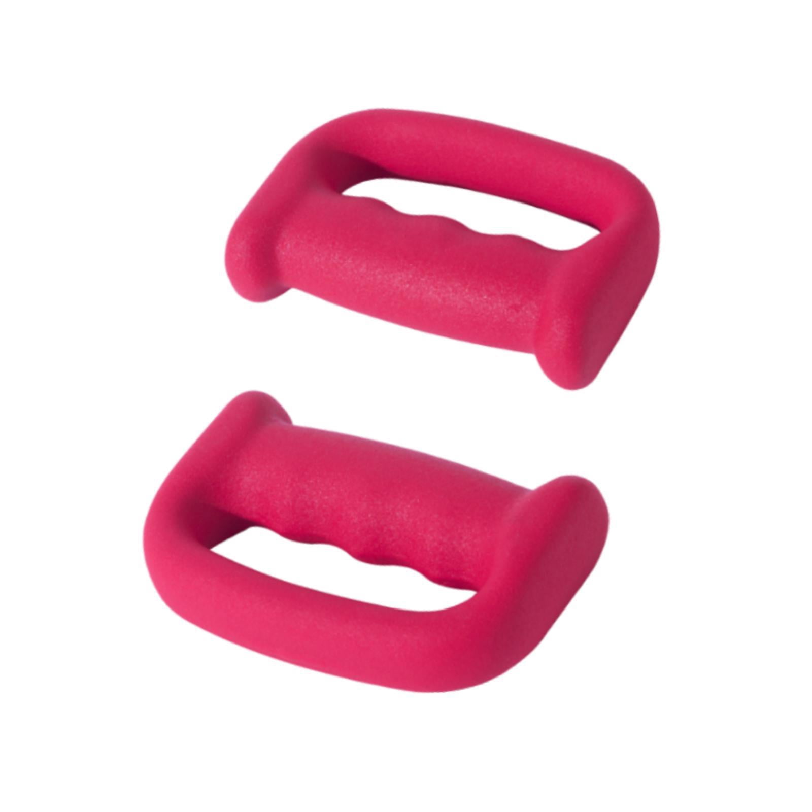 Baoblaze 2 Pieces Boxing Dumbbells D Shape Grip Hand Weight for Aerobics Exercises Walkin Pink