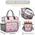 thumbnail image 5 of Butterfly and Pastel Pink Pattern Insulated Leakproof Lunch Box for Women, Large Lunch Bag for Tween Teen Adult, Loncheras Para Mujer for Work Beach Travel Picnic Camping, 5 of 6