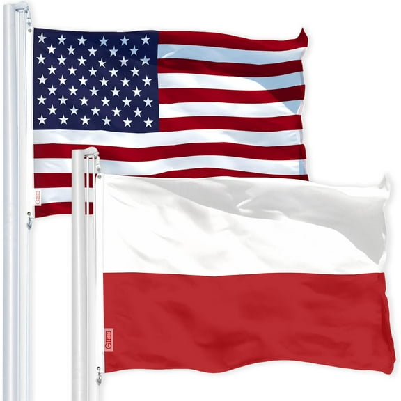 Poland Polish Flags 3x5 FT Combo Printed 150D Polyester By