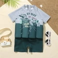 thumbnail image 2 of Atogsazn Infant Life Jacket Toddler Baby Girls Boys Float Suit One-piece Swimwear Rashguard Cartoon Short Sleeve Zip Up Buoyancy Swimsuit 2-3 Years Army Green, 2 of 6