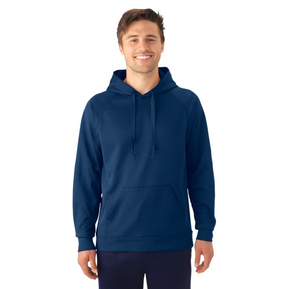 JERZEES PF96MR DRI-POWER Poly Hooded Sweatshirt, S, J NAVY