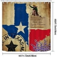 thumbnail image 2 of Western Cowboy Shower Curtain, Texas Map Shower Curtain, Texas Star Flag Lavender Wild West Vintage Country Rustic Farmhouse Bathroom Decor Waterproof Fabric Brown Shower Curtain, 72 X 72 Inch, 2 of 6