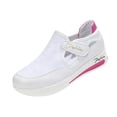 thumbnail image 2 of CHWshoes Shoes For Women Sneakers Slip Ons Canvas Shoes Fashion Casual Summer Low Top Platform Walking Flats Loafers，White Size 41, 2 of 8