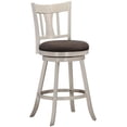 thumbnail image 1 of ACME Tabou Counter Height Chaise avec Pivot en Tissu et Blanc, 1 of 1