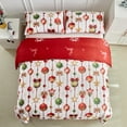 thumbnail image 5 of PERFEMET 3Pcs Holiday Bedding Set for Girls Boys Twin Size Christmas Ornament Print Comforter with Matching Pillowcases for Bedroom Decor, 5 of 7