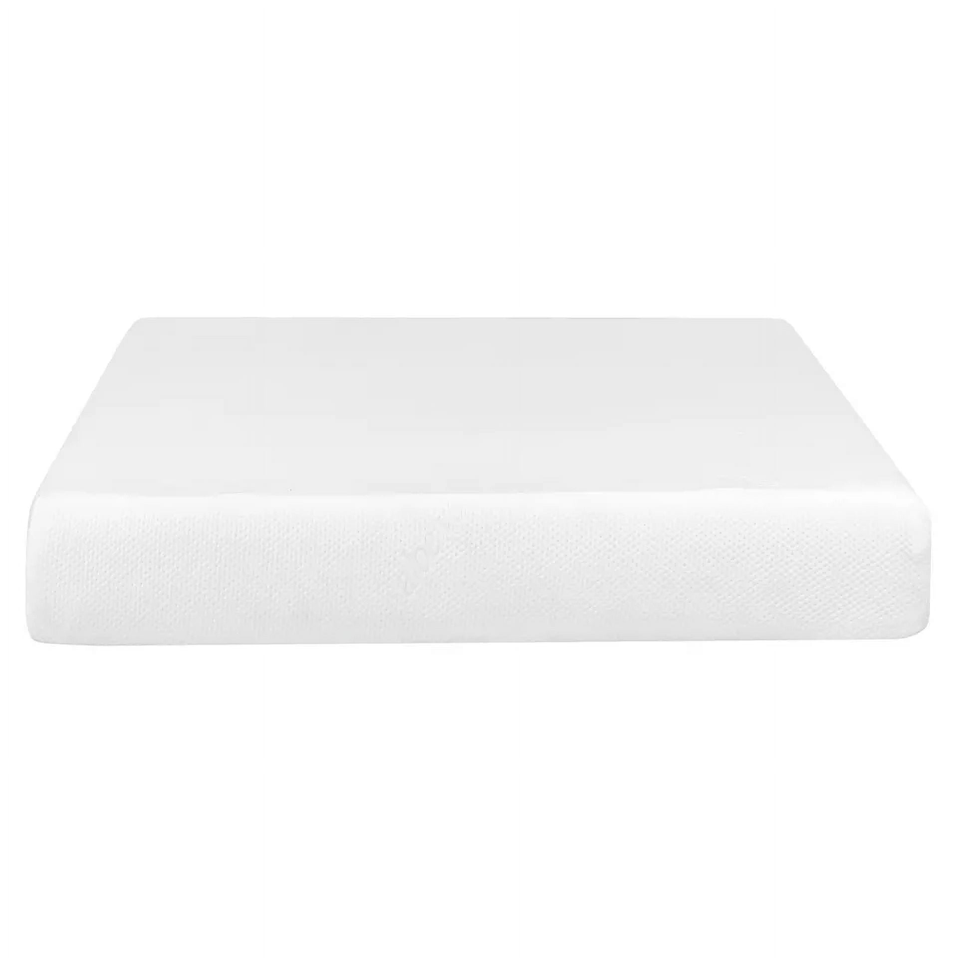 10 in. California King Gel Infused Memory Foam Mattress in a Box, Low Motion Tranfer Pressure Relief Mattress, White