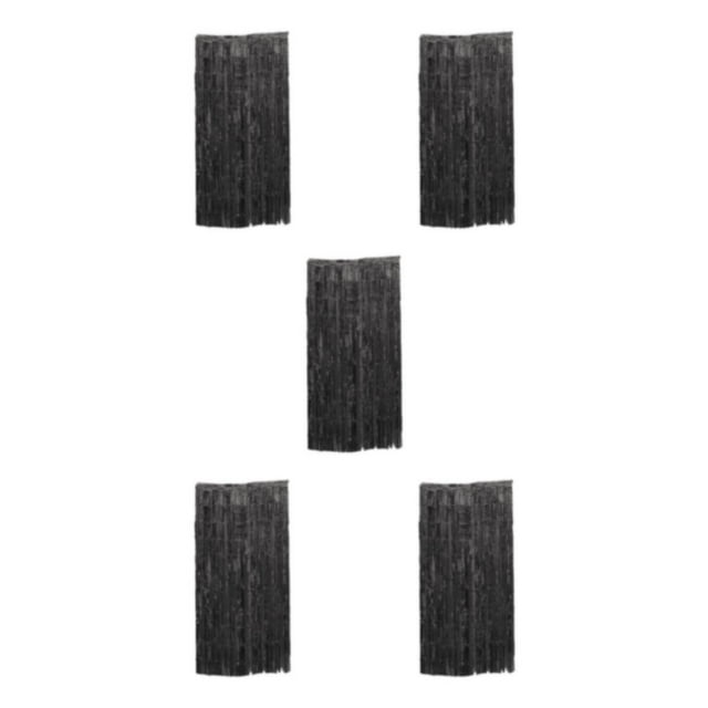 Baohd Rideau à Franges à Sécurité pour les Doigts pour un Bon Effet de Démonstration Décorations de Fête Noir 5ensemble