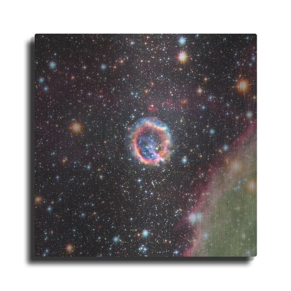 Luxe Metal Art 'EO102 Supernova,' Metal Wall Art, 12" x 12"