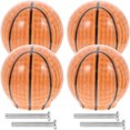 thumbnail image 1 of Shisuyan 4pcs Cabinet Doorknob Furniture Knobs Drawer Pulls Handle Basketball Shape Cupboard Knobs, 1 of 8
