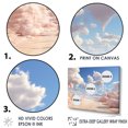 thumbnail image 3 of Designart "Fluffy Cloud Mirage Of Marshmallows I" Clouds Floater Framed Canvas Wall Art, 3 of 5