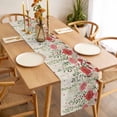 thumbnail image 3 of Pink Valentine's Day Table Runner - 48 Inch Long, Kitchen Dining Table Runner Dresser Scarves, Romantic Roses Weeping Watercolor Rustic Farmhouse Decor for Coffee Tables Wedding Party Banquet, 3 of 8