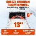 thumbnail image 4 of SENIX 13-Inch Cordless Snow Shovel & Battery Snow Blower with 2 Battery,2-Speed Mode,6.0Ah Dual Port Charger,Electric Shovel for Driveway,Sidewalk, 4 of 13