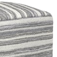 thumbnail image 3 of Simpli Home Simpli Home Carina Contemporary Square Square Woven Pouf in Black Melange, White, 3 of 8