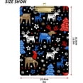 thumbnail image 3 of FMSHPON Christmas Trees Reindeer Snowflakes Clipboard Hardboard Wood Nursing Clip Board and Pull for Standard A4 Letter 13x9 inches, 3 of 8