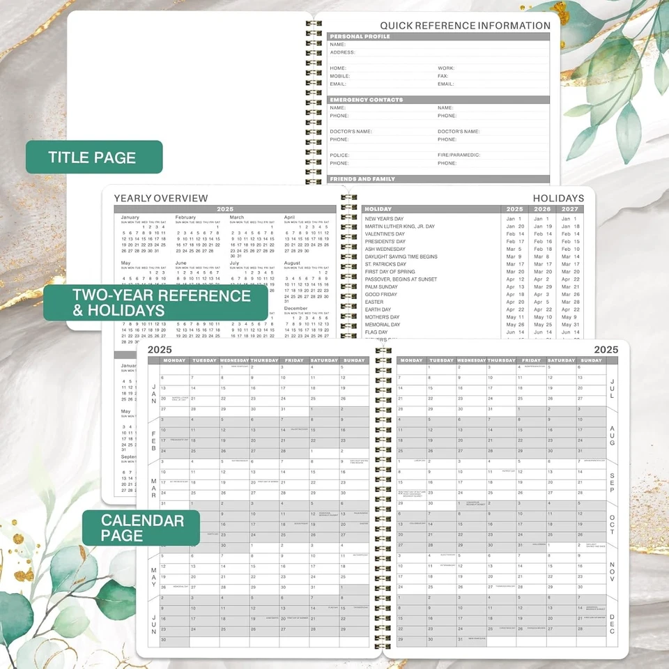 2025 Appointment Book/Planner 2025 Daily Planner 8'' X 10'' Weekly Appointment