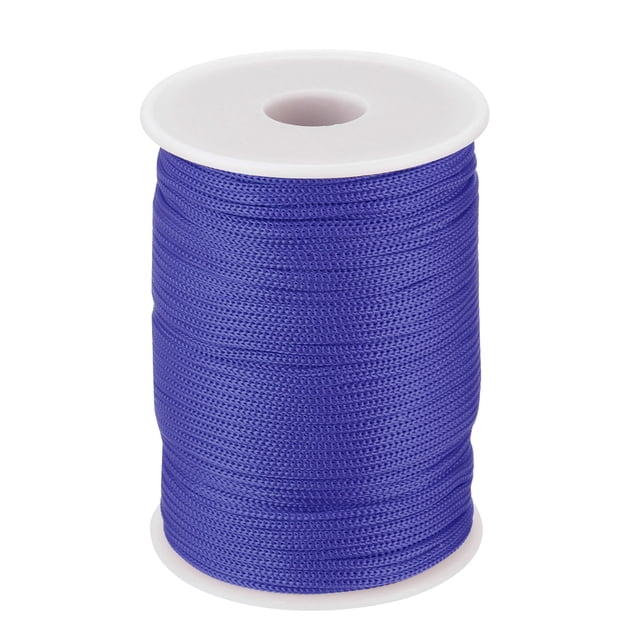 Cuerda trenzada de polipropileno de 1/16 de pulgada de Uxcell, cuerda de nylon de 328 pies para tendido de ropa, camping, exterior, azul oscuro