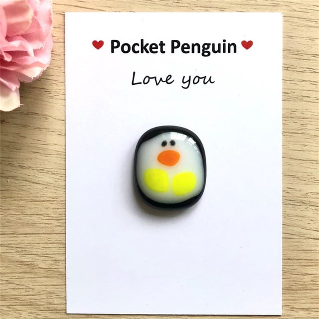 Fiudx Ofertas relámpago Pequeño pingüino de bolsillo, lindo juguete de pingüino de bolsillo, regalo especial de pingüino para cumpleaños, bodas, día de San Valentín