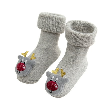 

Relanfenk Baby Sneakers Christmas Girls Boys 3D Cartoon Animal Anti-Slip Socks Slippers