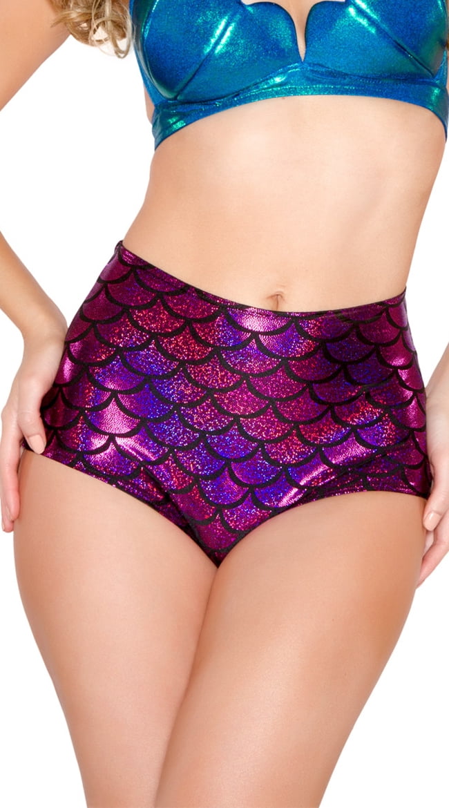 high waisted mermaid shorts