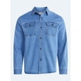 thumbnail image 6 of Free Assembly Men's Heavyweight Denim Shirt with Long Sleeves, Sizes S-2XL, 6 of 6
