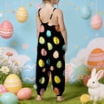 thumbnail image 5 of Staki Baby Girl Easter Jumpsuit Toddler Baby Girl Easter Outfit Rabbit Sleeveless Romper Jumpsuit Overalls Bunny Pants Leggings 1-10Y(Black,9-10 Years), 5 of 6