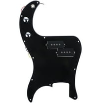 TOXMENT Bass Pickguard with Prewired Pickup - Black
