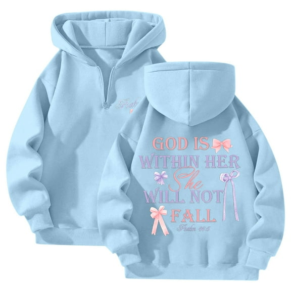 Sweatshirt for Women Streetwear Pullover Hoodie Fit Women's Casual Zip Up Hoodie With Bow Print Pullover Sweatshirt