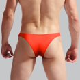 thumbnail image 2 of Vedolay Briefs For Men Men's Pouch Hollow Briefs Underwear Sheer Low Rise Thongs Panties,Orange One Size, 2 of 4