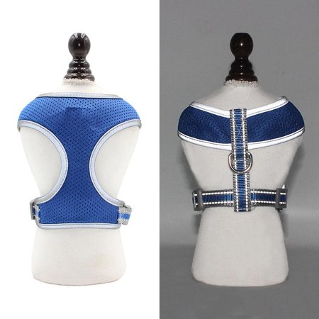 Gespout Dog Leash Reflective Vest Outdoor Vest Doggie Seat Belts Puppy Carrier Sling Kitten Harness Puppy Rope Pet Vest Strap Pet Sling Set Dog Vest Animal Cat Harness Chest Strap Blue L