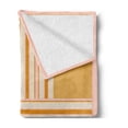 thumbnail image 2 of Letter G Soft Flannel Fleece Throw Blanket, Horizontal and Vertical Stripes with Gradient Color Zigzags Chevrons Art, Cozy Plush for Indoor and Outdoor Use, 70" x 90", Dark Yellow Eggshell, Ambesonne, 2 of 5