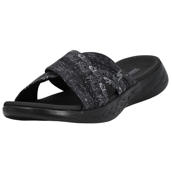 Skechers Women's Performance, On The GO 600 - Blooms Sandal, Black/Grey, 10 W US