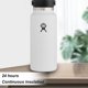 thumbnail image 4 of Botella de agua Hydro Flask, boca ancha de acero inoxidable con tapa de paja, 40oz, 4 of 5