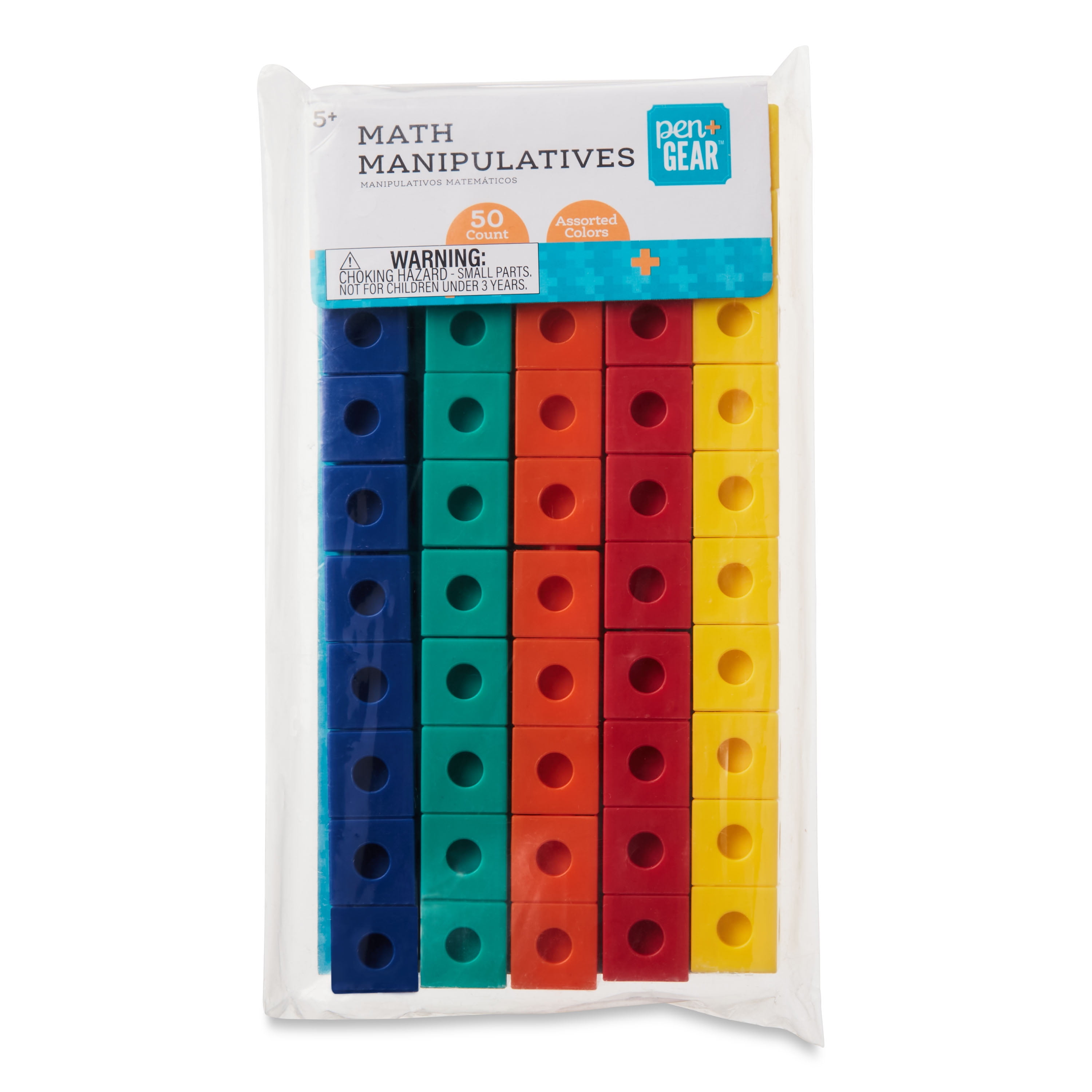 Pen + Gear Counting Cubes, 50 Count, Math Manipulatives Blocks