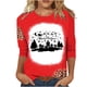 thumbnail image 1 of Tops Navideños Para Mujer Blusas Moda Impreso Camiseta Suelta 3 4 Mangas Cuello Redondo Casual Odeerbi ODB191390, 1 of 4