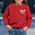thumbnail image 2 of TOWED22 Girls Pullover Sweatshirts Kids Cute Printed Crewneck Tops Long Sleeve Pullover Tops,3Y, 2 of 4