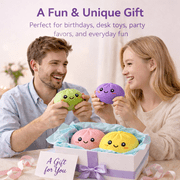 Glitter Dumpling Squishy Mystery Box Squeeze Toy, Squishy Dumpling Fidget Toys for Adults, Stress Relief Sensory Toy(LightBlue)